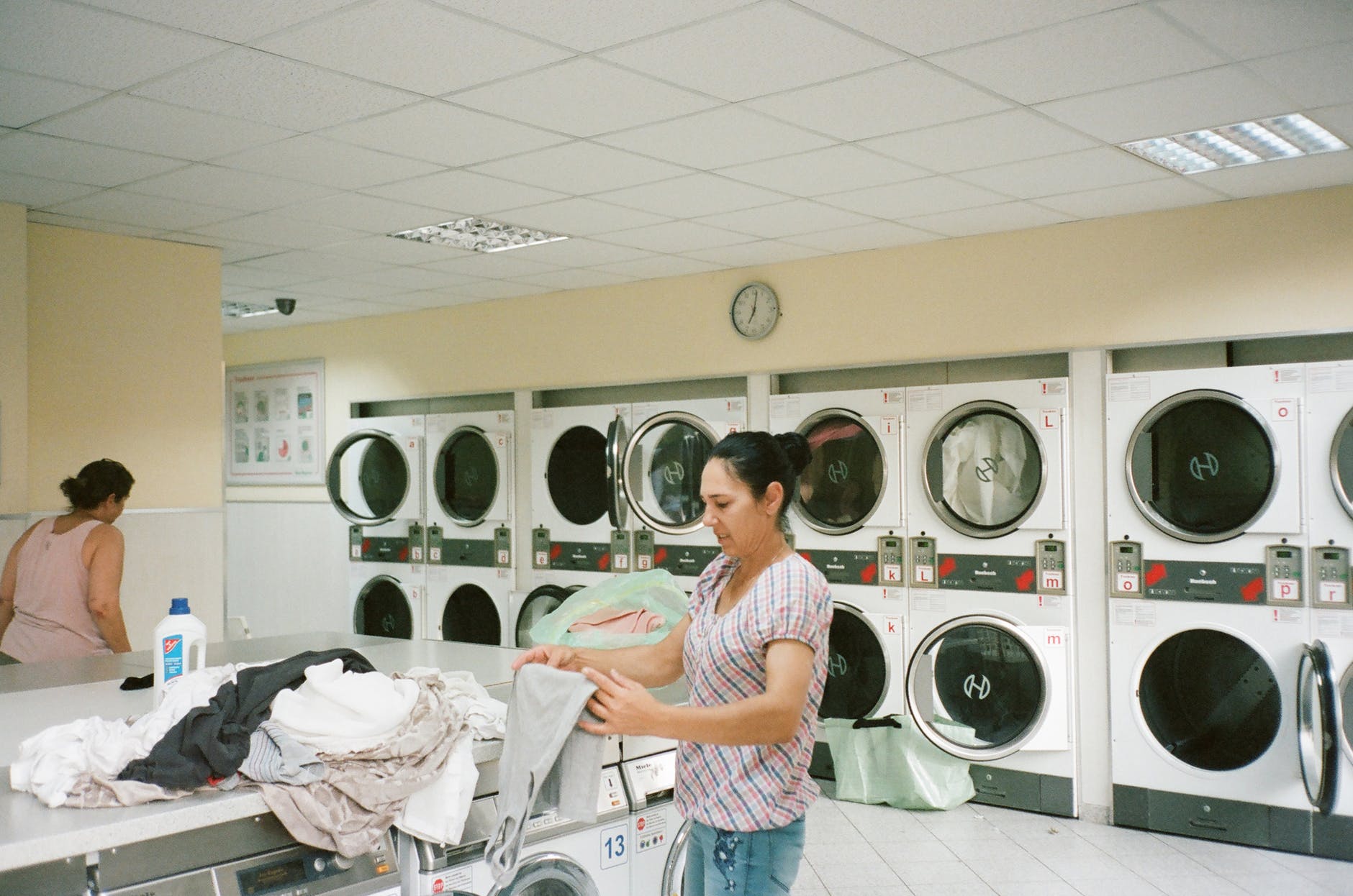 Girl keep washing all cloths